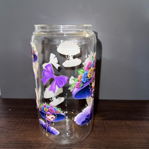 Colorful Cartoon Character Glass Cup - Picture 4 of 4